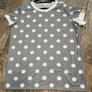 lularoe liv 2xl White Polka Dots Light Background White Trim